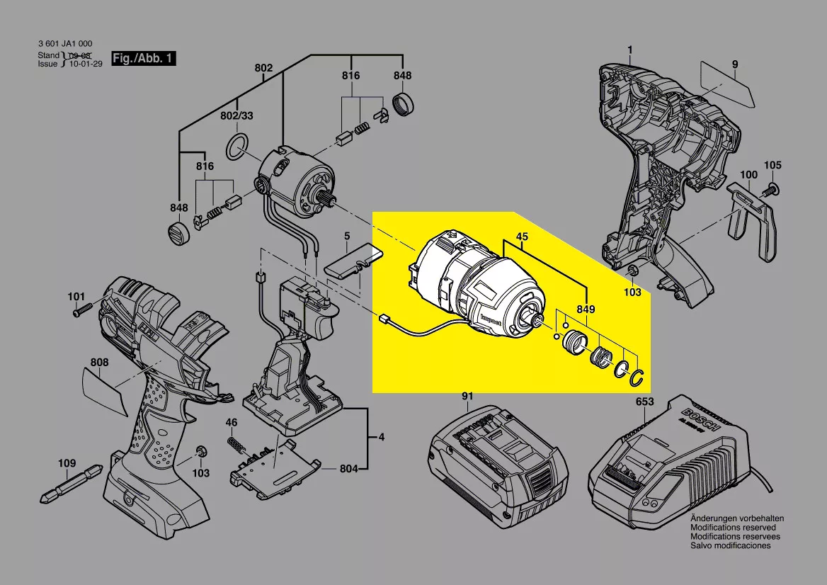 Boitier engrenage réf. 2 609 199 254 Bosch